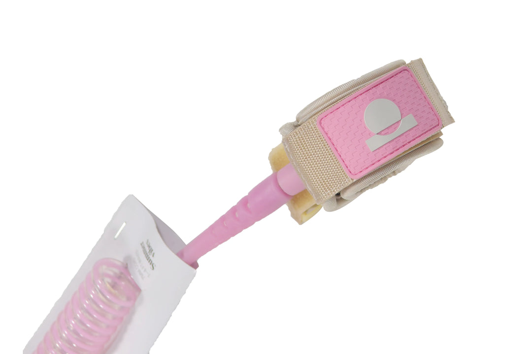Summer vibes Session Bodyboard Wrist Coil Leash - Pink - Summer vibes