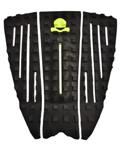Summer vibes Session 3-Piece GROM SIZE surfboard deck grip traction tail pad - Yellow