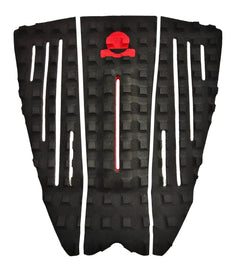 Summer vibes Session 3-Piece GROM SIZE surfboard deck grip traction tail pad - Red