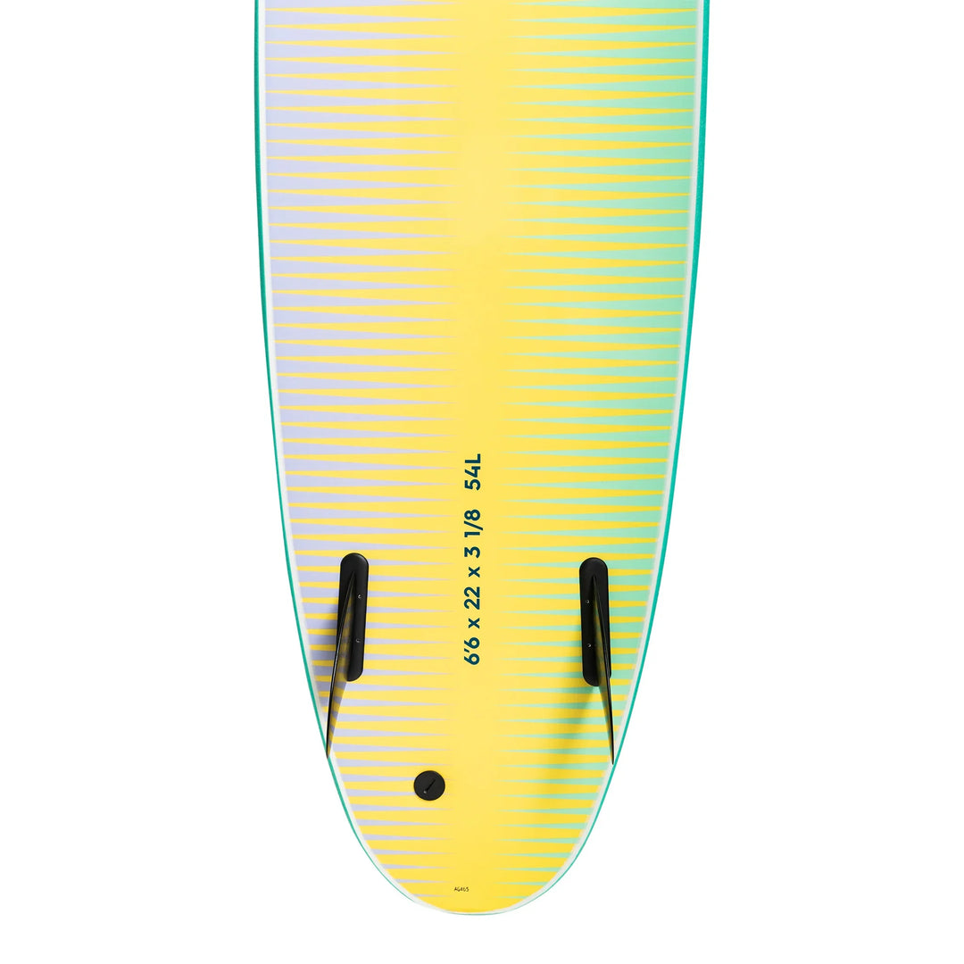 Quiksilver Softboard Mid-length Twin 6'6" - Green & Gold - Summer vibes