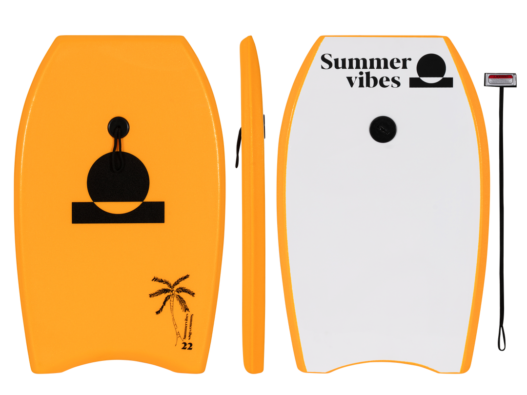 Summer vibes 22" Mini Bodyboard - Orange white