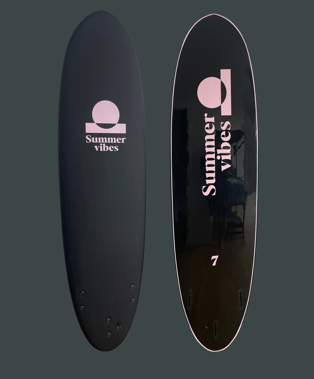 Summer vibes Limited Team Edition Softboard Mini Mal 7' - Black Pink - Summer vibes