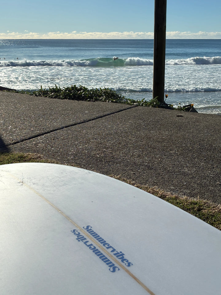 Summer vibes Fish Swallow Tail Surfboard - Blue / Tan - Summer vibes