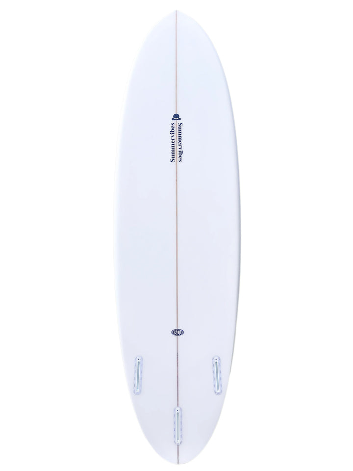 Summer vibes Discus Egg Round Tail Surfboard - Black rail