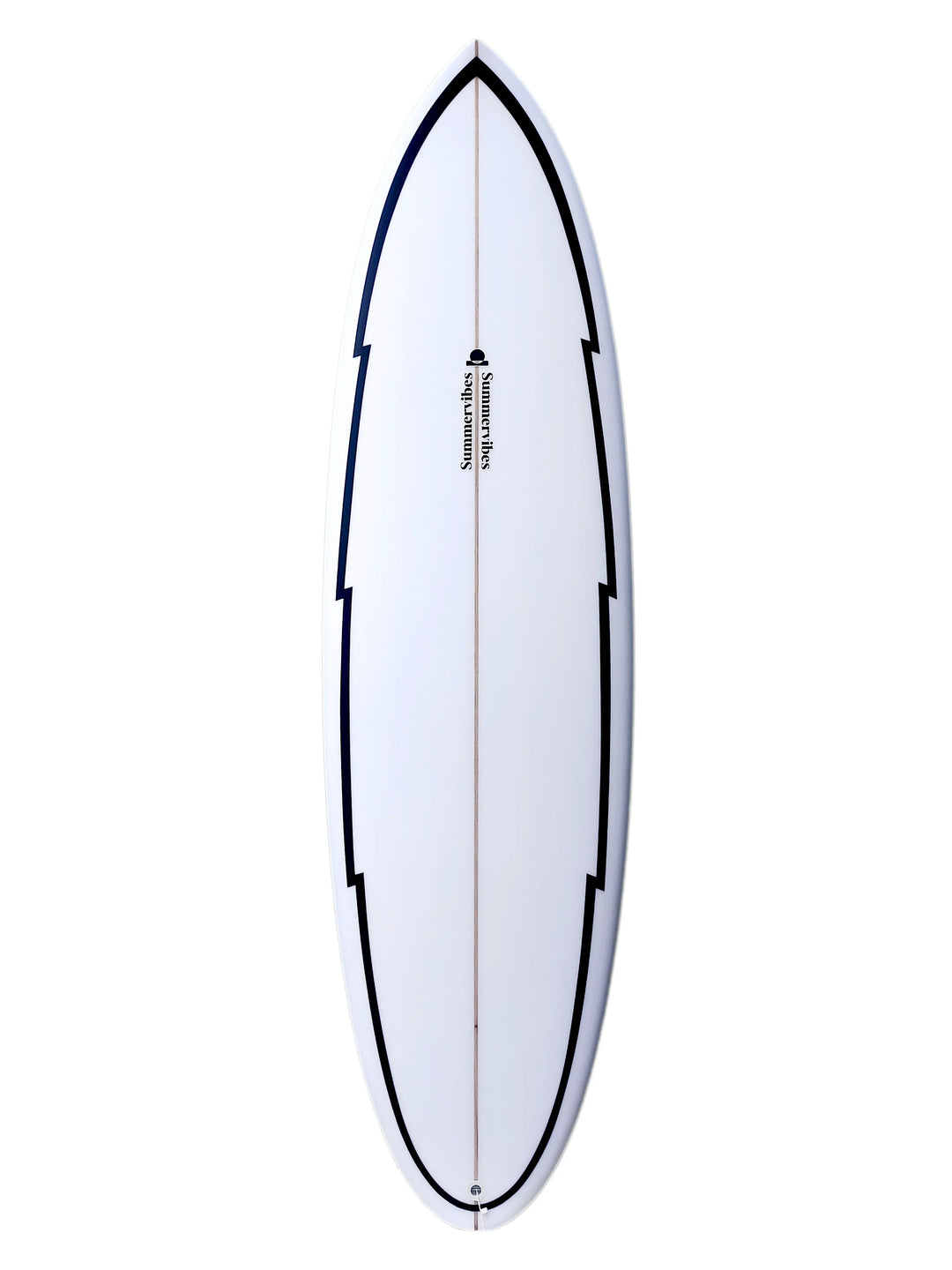 Summer vibes Discus Egg Round Tail Surfboard - Black rail
