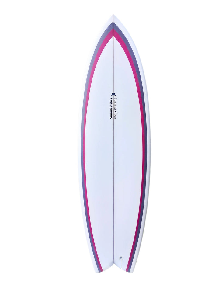 Summer vibes Fish Swallow Tail Surfboard - Red