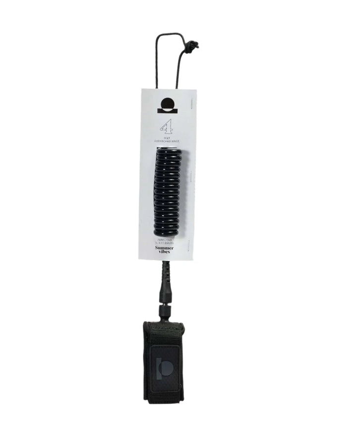 Summer vibes Session Bodyboard Wrist Coil Leash - Black