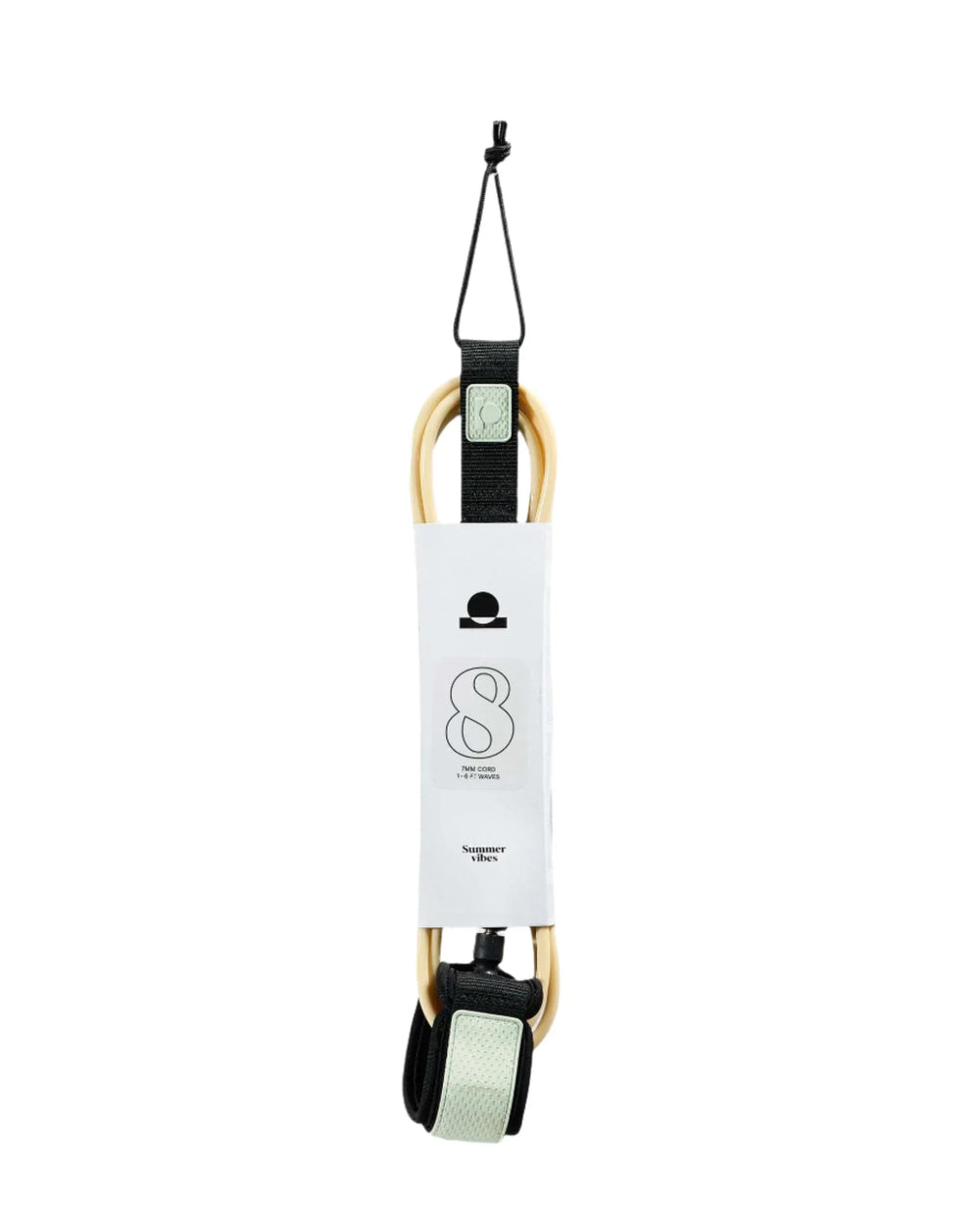Summer vibes Session 8ft Surfboard Leash Leg rope - Mint Tan