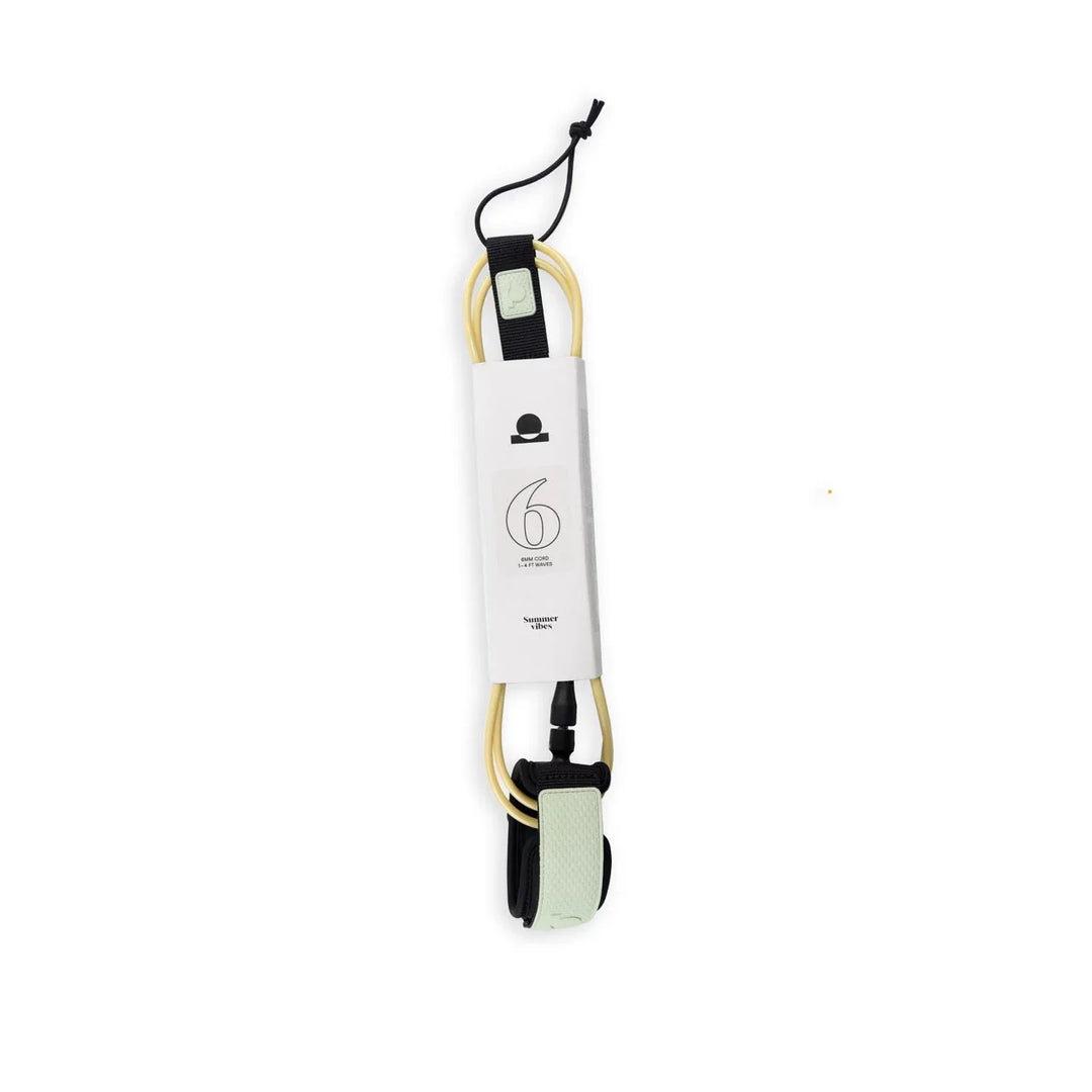 Summer vibes Session 6ft surfboard Leash Leg rope - Mint Tan