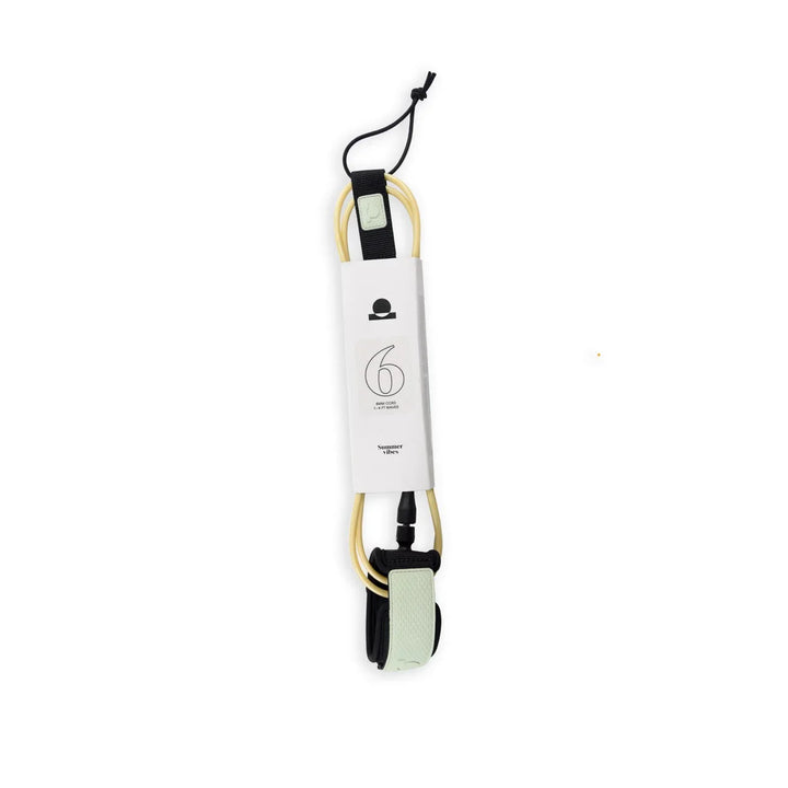 Summer vibes Session 6ft surfboard Leash Leg rope - Mint Tan