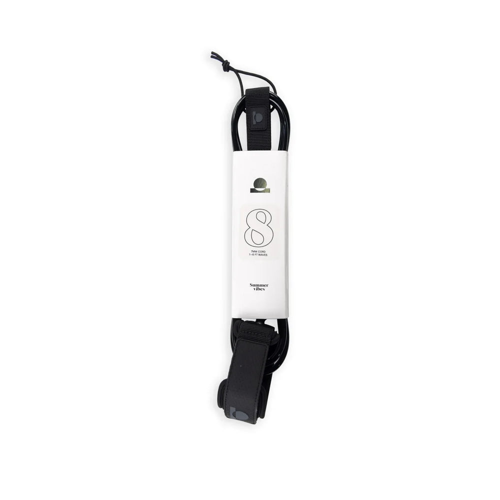 Summer vibes Session 8ft Surfboard Leash Leg rope - Black