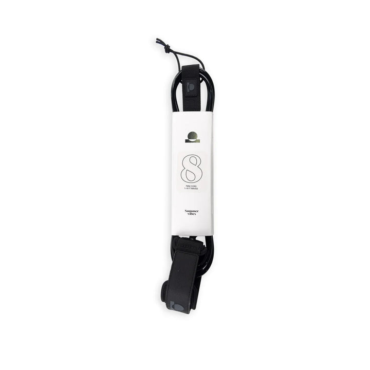 Summer vibes Session 8ft Surfboard Leash Leg rope - Black