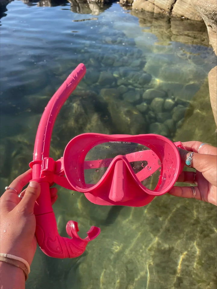 Seaside ave Mask & Snorkel Set - Hibiscus Pink