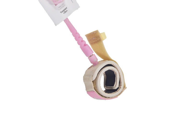 Summer vibes Session Bodyboard Wrist Coil Leash - Pink