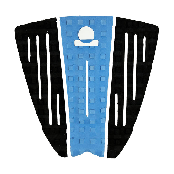 Summer vibes Session 3-Piece GROM SIZE surfboard deck grip traction tail pad - Blue