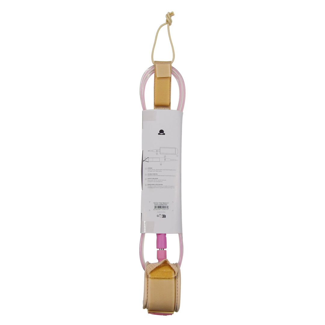 Summer vibes Session 6ft surfboard Leash Leg rope - Pink