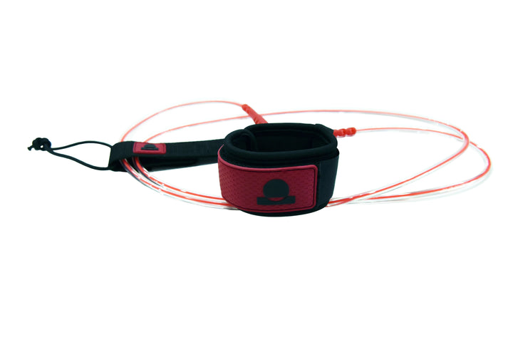 Summer Vibes Session 6ft Surfboard Leash Leg rope - Red Clear