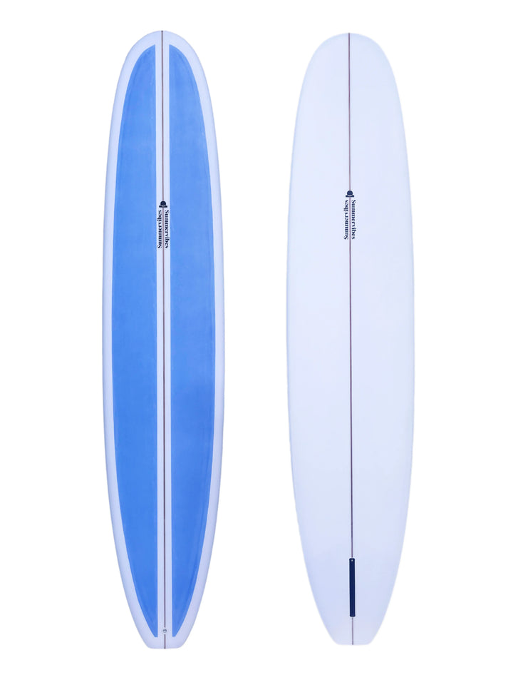 Summer vibes Classic Longboard Noserider Single Fin Surfboard - 9'1