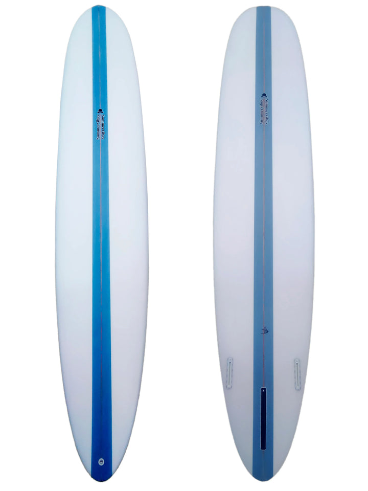 Summer vibes Performance Longboard Surfboard - 9'1 Thruster - Blue