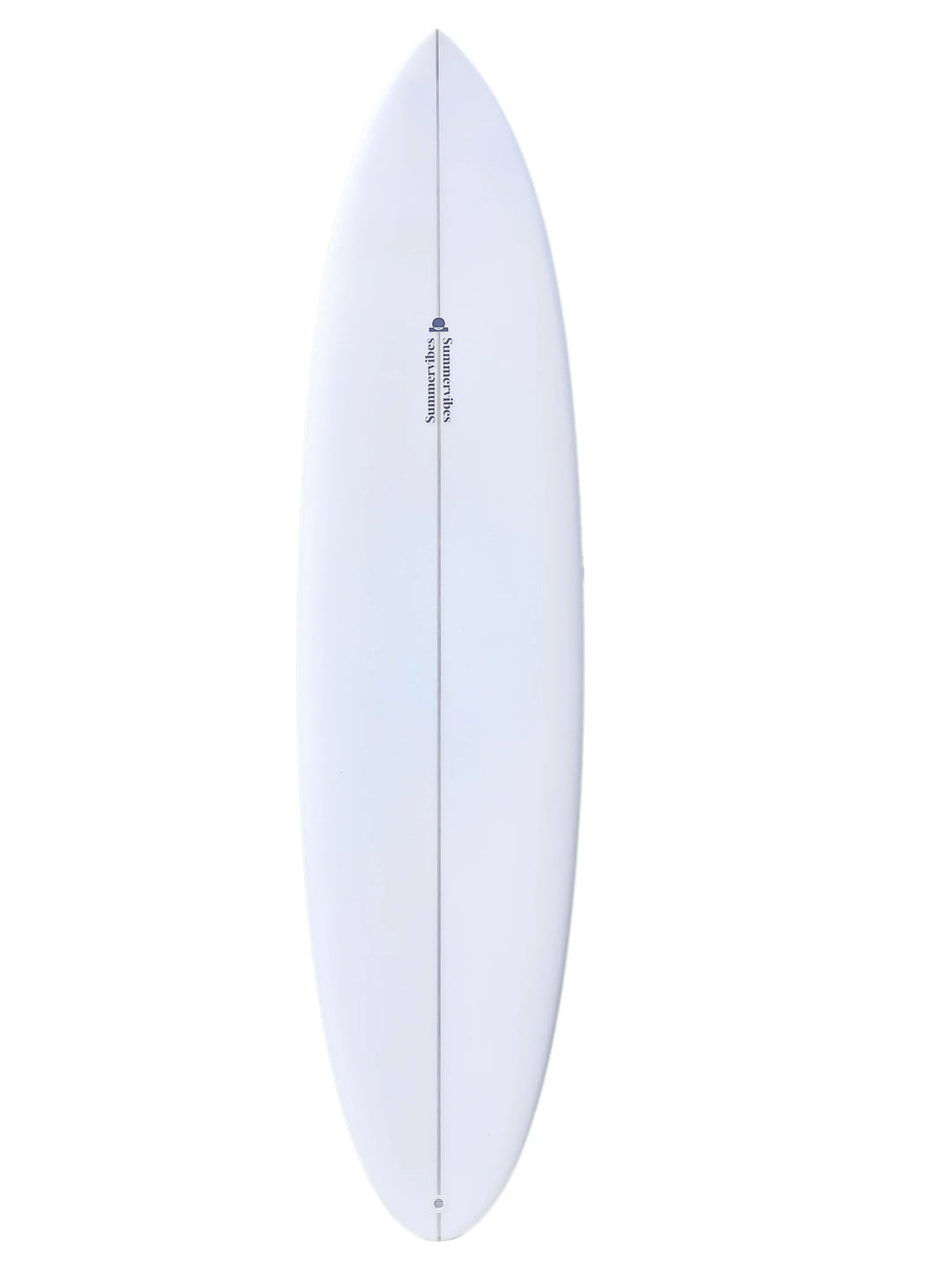 Summer vibes Discus Egg Round Tail Surfboard - White Blue