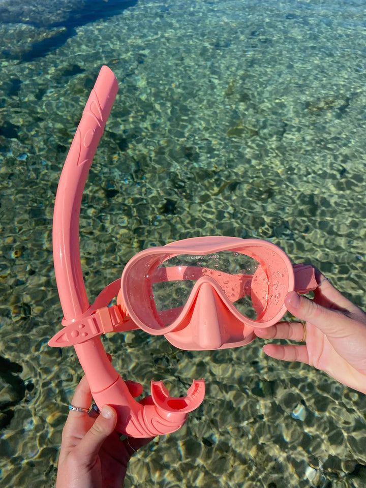 Seaside ave Mask & Snorkel Set - Coral Combo