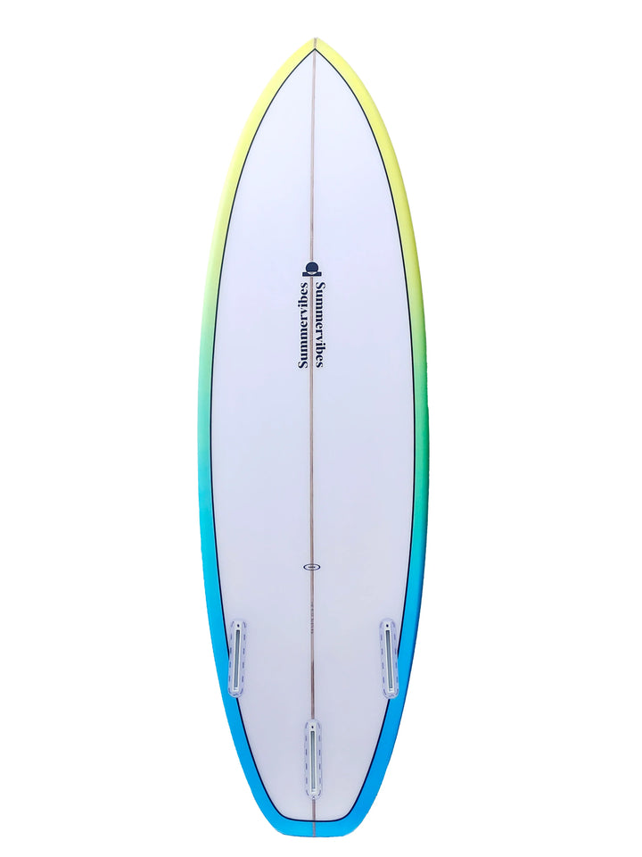 Summer vibes Grom Youth Shortboard Surfboard - Blue fade