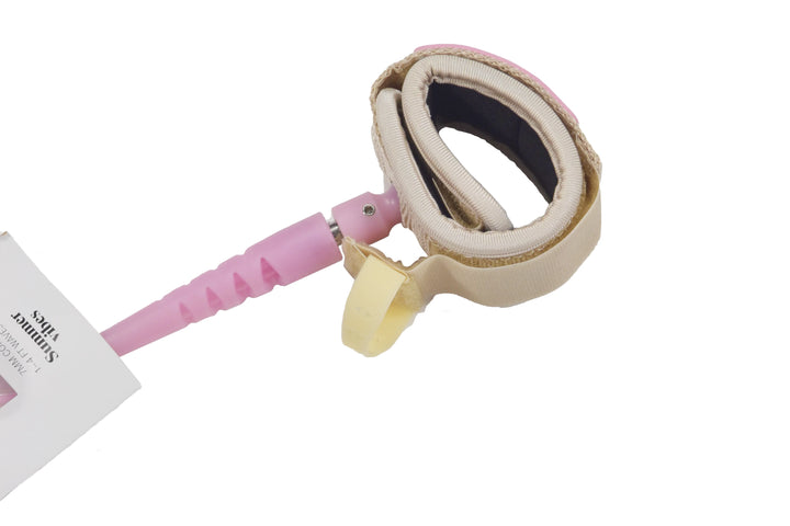 Summer vibes Session Bodyboard Bicep Coil Leash - Pink
