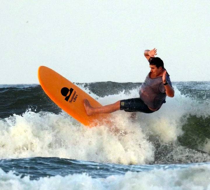 Summer vibes Mini Mal 8' Softboard - Orange white