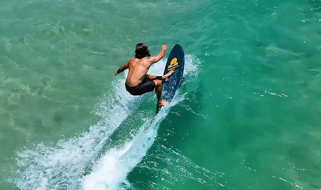 Summer vibes Quad Fish 5'8 Softboard - Lt Yellow White