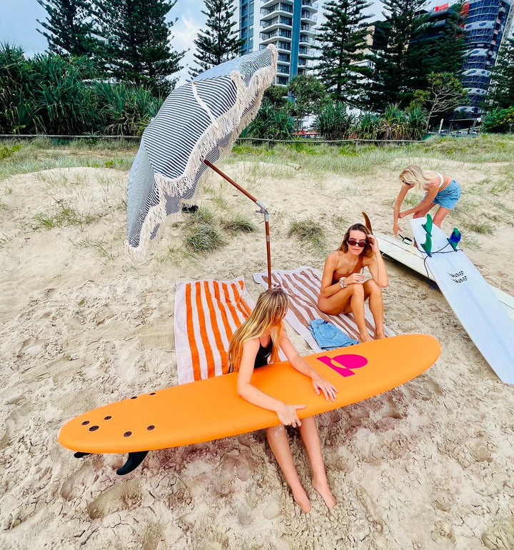 Summer vibes Fish 6'6 Softboard - Orange white