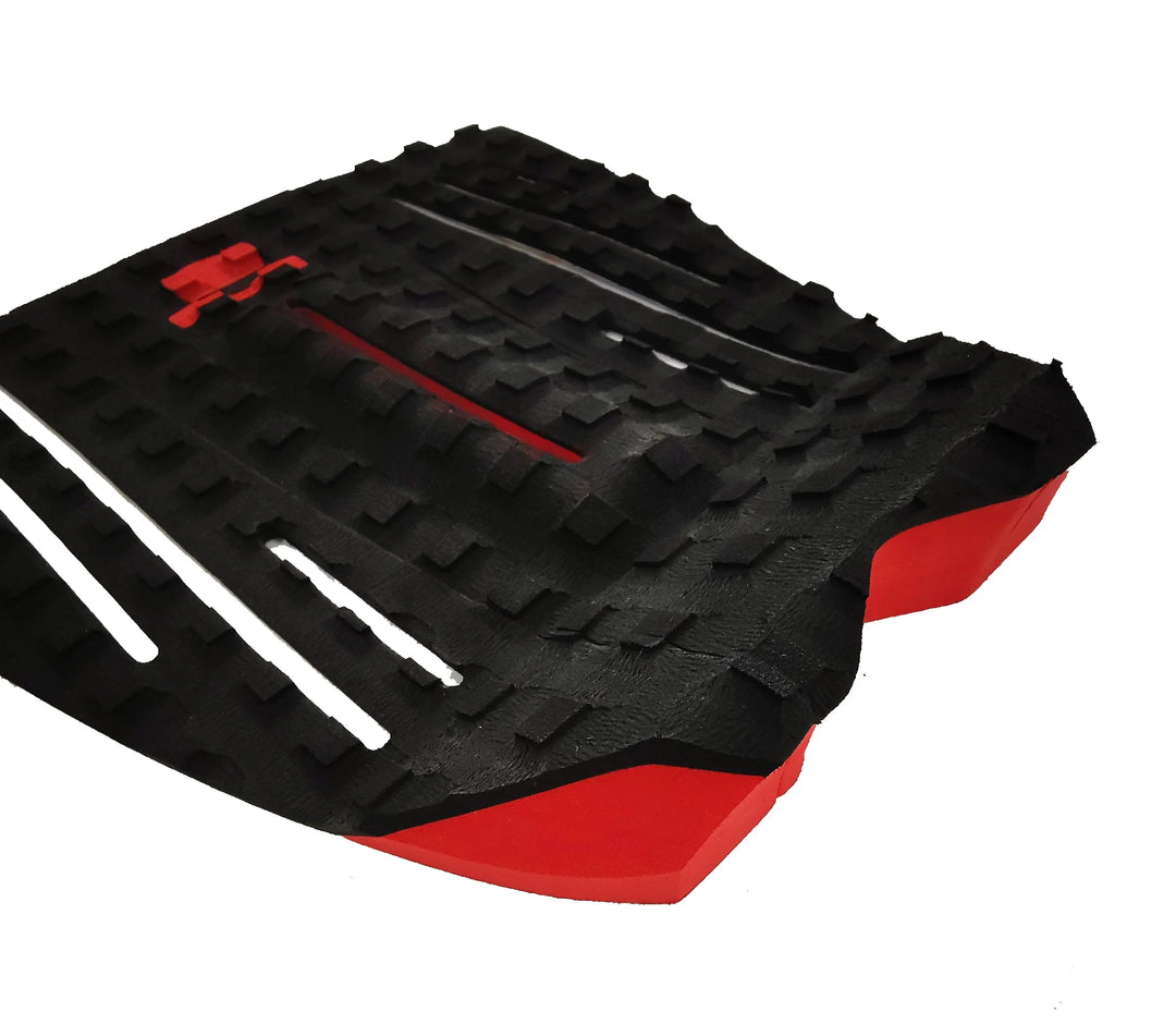 Summer vibes Session 3-Piece GROM SIZE surfboard deck grip traction tail pad - Red