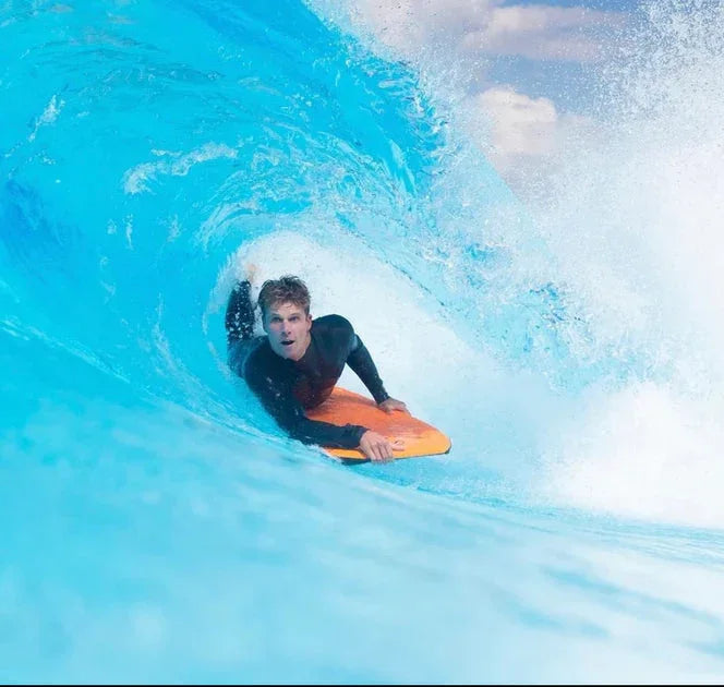 Summer vibes Sessions Bodyboard With Coil - Orange white