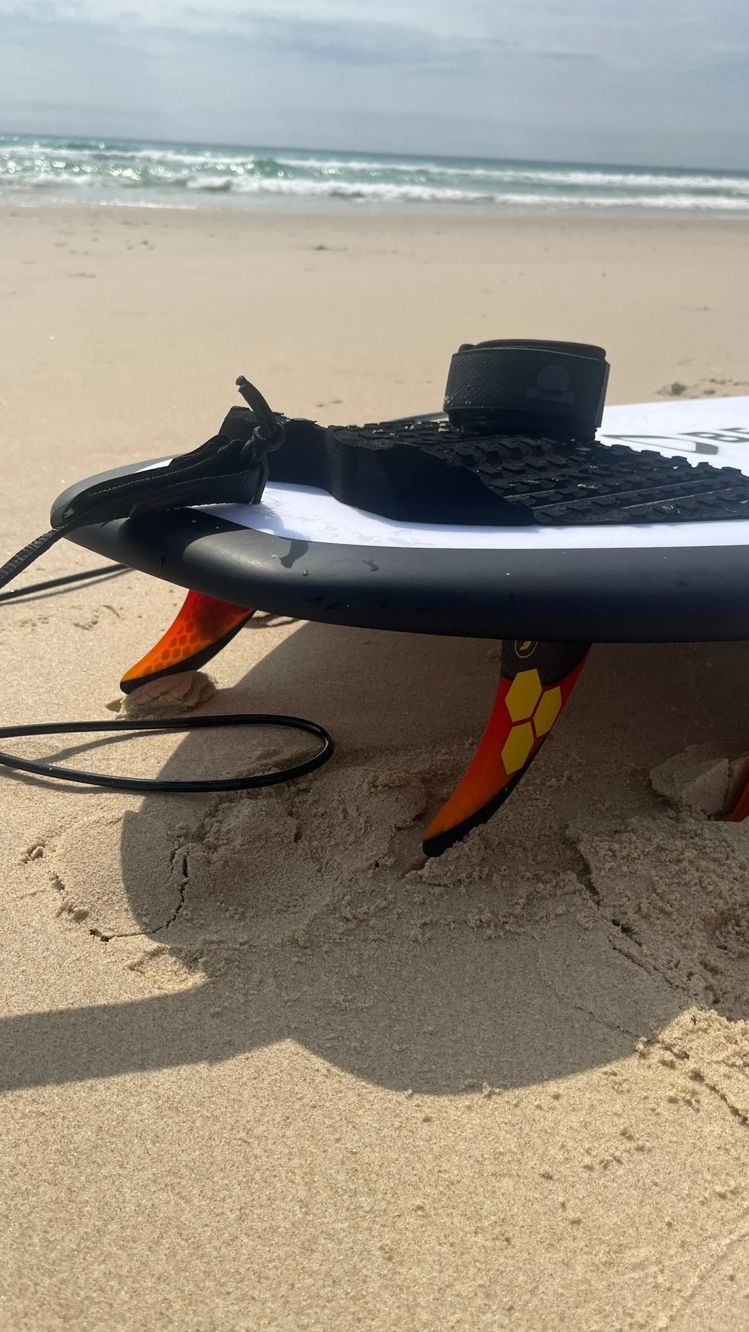 Summer Vibes Session 3-Piece surfboard deck grip traction pad - Black