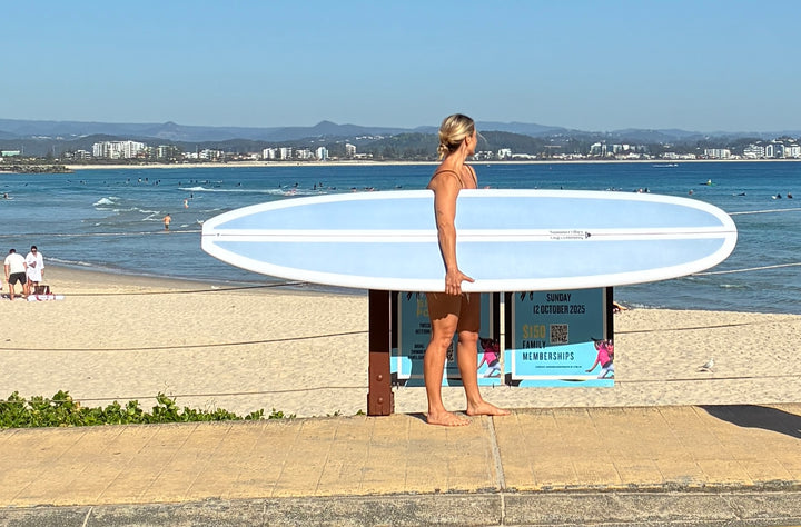 Summer vibes Classic Longboard Noserider Single Fin Surfboard - 9'1