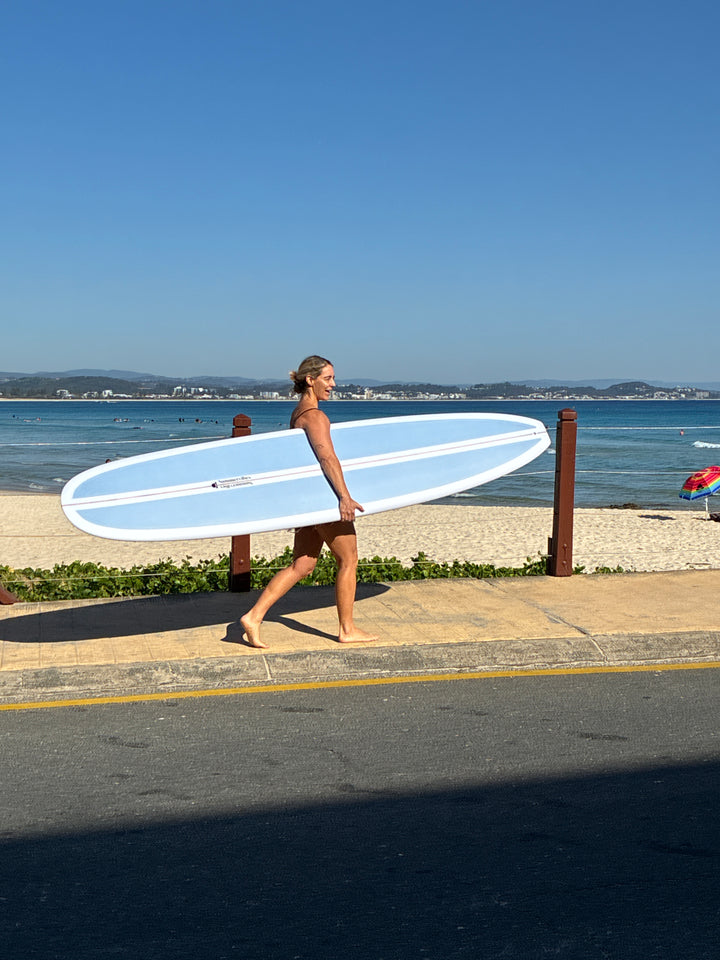 Summer vibes Classic Longboard Noserider Single Fin Surfboard - 9'1