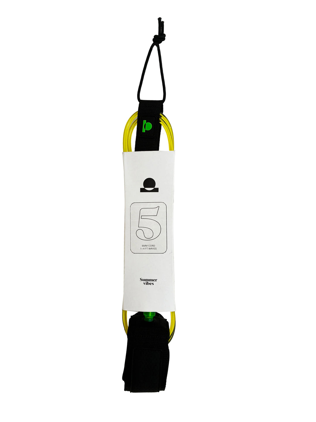 Summer vibes Session 5ft Surfboard Leash Leg rope - Green Fluro