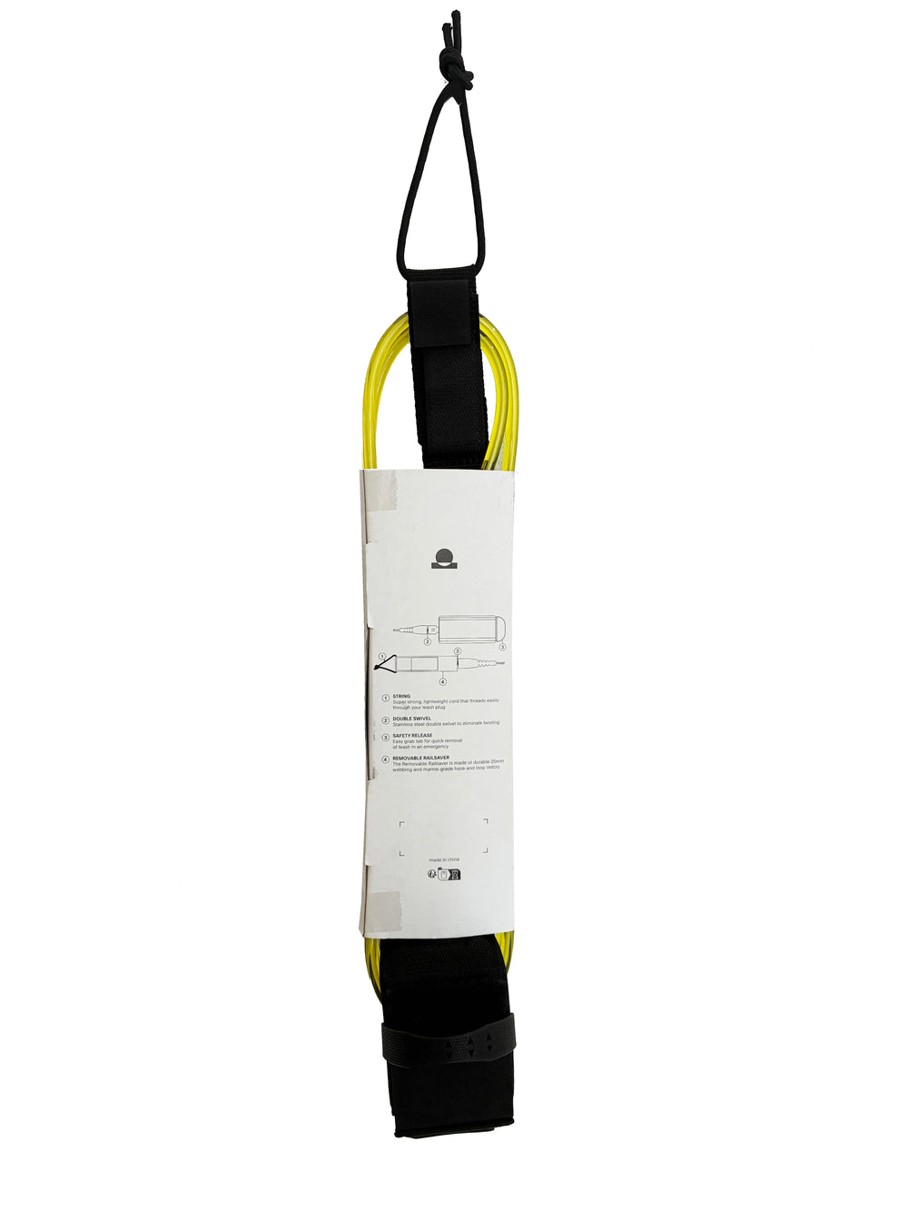 Summer vibes Session 5ft Surfboard Leash Leg rope - Green Fluro