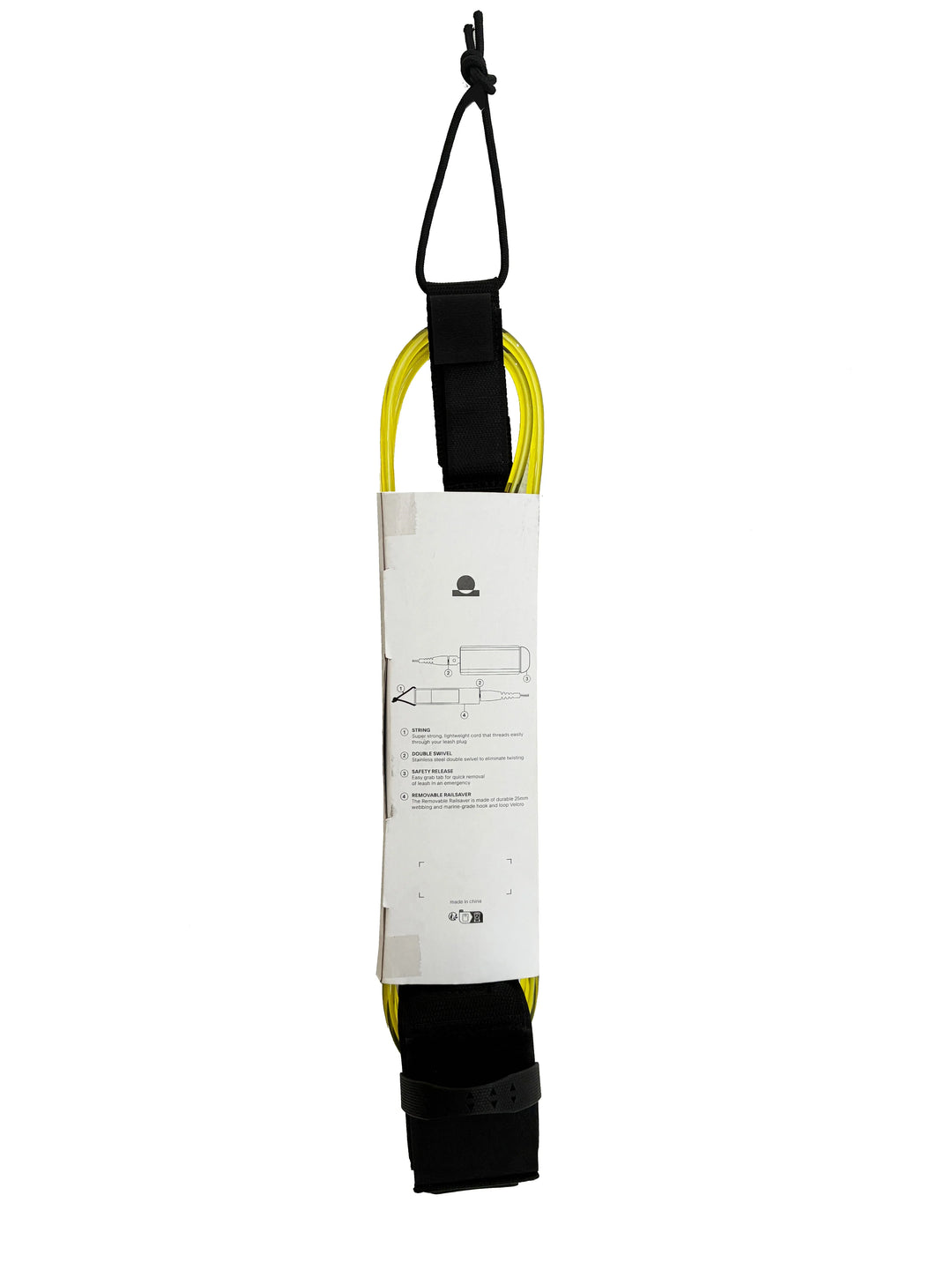Summer vibes Session 5ft Surfboard Leash Leg rope - Green Fluro