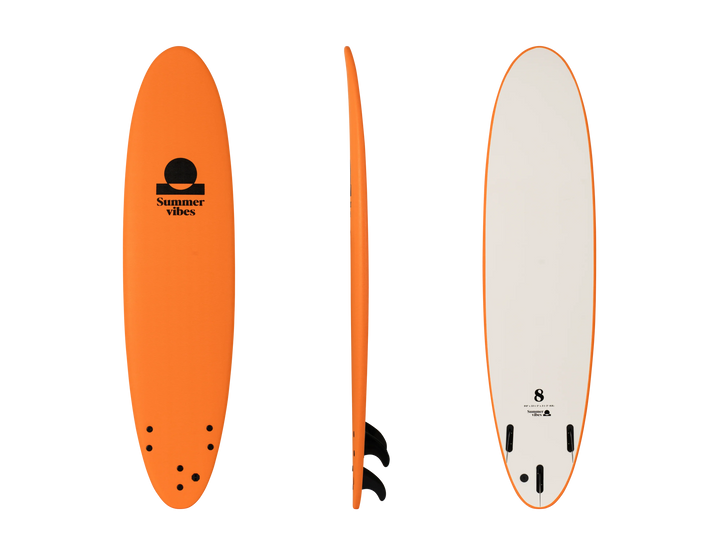 Summer vibes Mini Mal 8' Softboard - Orange white