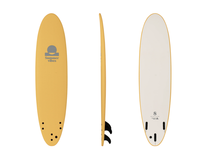 Summer vibes Mini Mal 8' Softboard - Light Yellow white