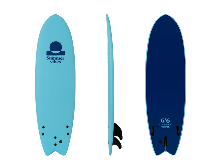 Summer Vibes Fish 6'6 Softboard - Blue Blue