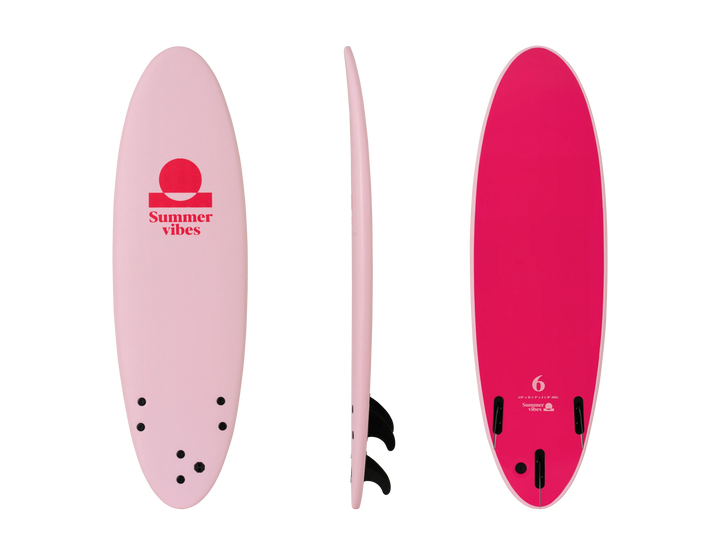 Summer vibes Mini Mal 6' Softboard - Pink Pink