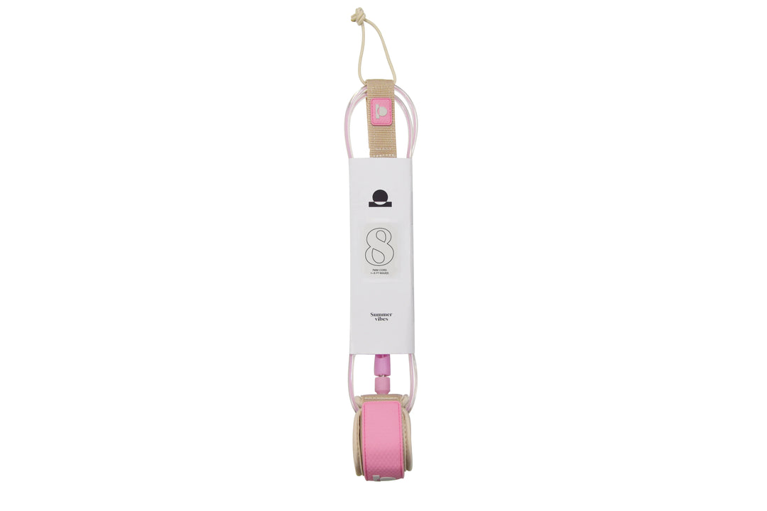 Summer vibes Session 8ft Surfboard Leash Leg rope - Pink