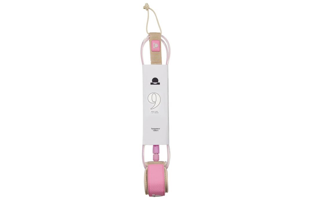 Summer vibes Session 9ft Longboard Surfboard Ankle Leash Leg rope - Pink