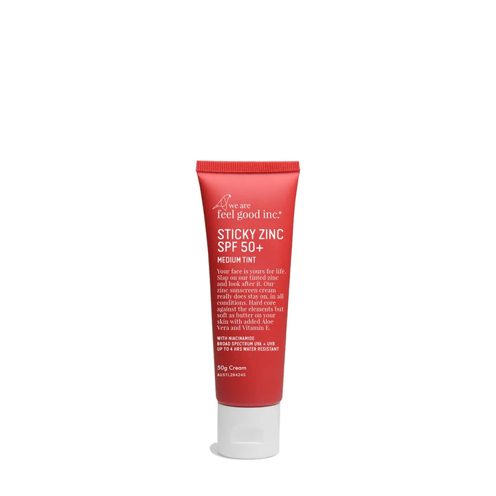 We Are Feel Good Inc Sunscreen Sticky Zinc Medium Tint SPF 50+ 50g