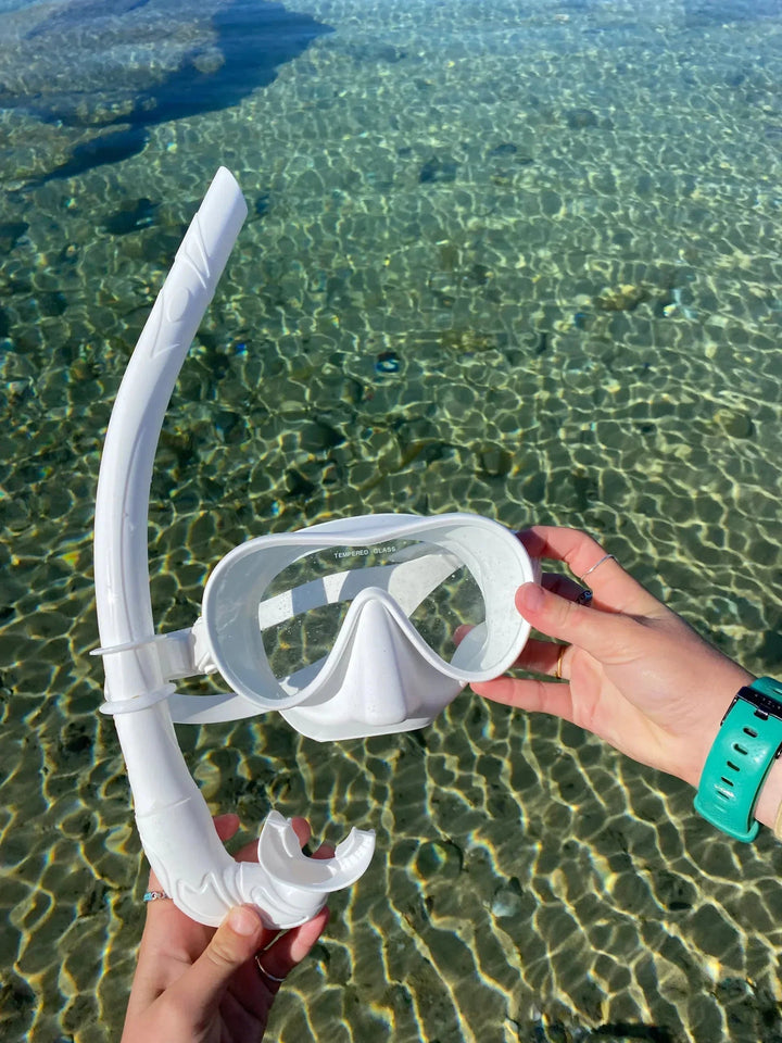 Seaside ave Mask & Snorkel Set - White wash