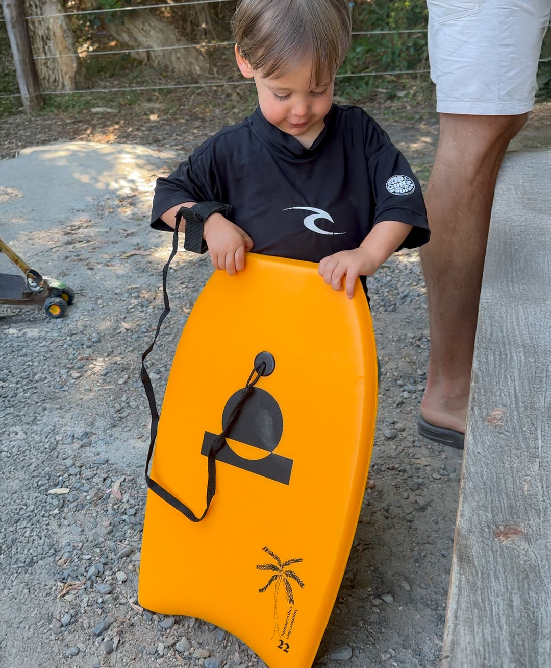 Summer vibes 22" Mini Bodyboard 56cm - Orange white