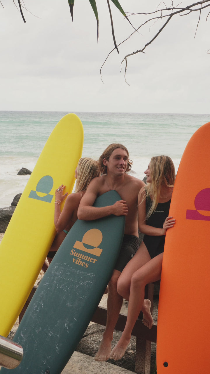 Summer vibes Limited Team Edition Softboard Mini Mal 7' - Black Pink