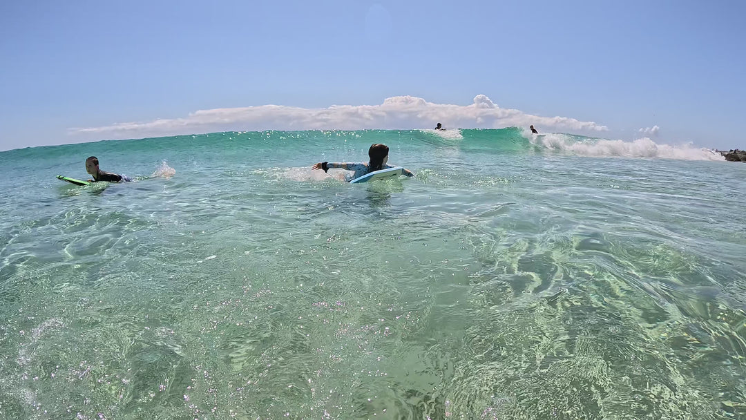 Summer vibes Grom 33" Bodyboard With Coil - Blue White