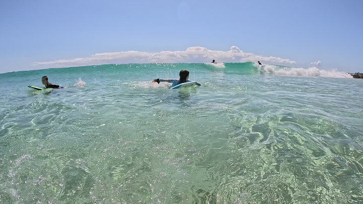 Summer vibes Grom 33" Bodyboard With Coil - Blue White
